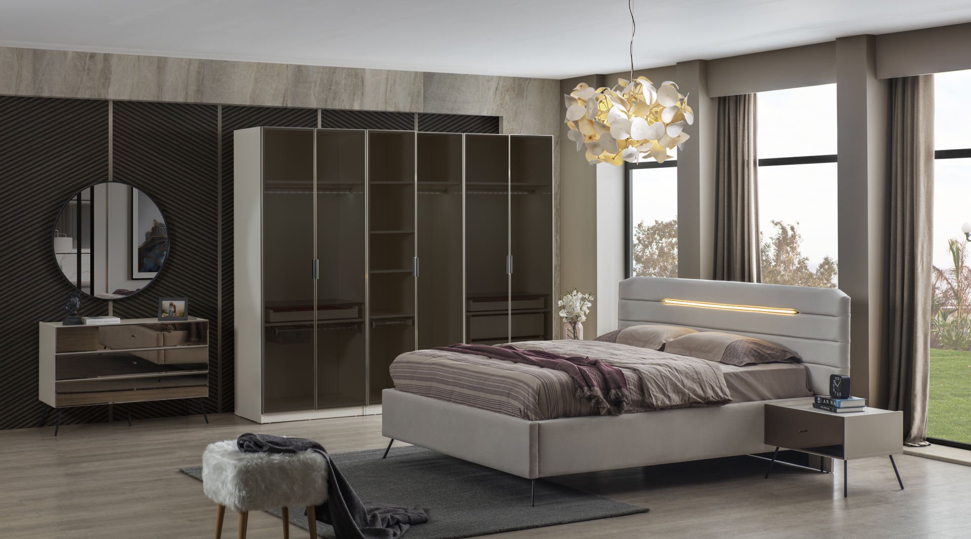 Bronz Aytaşı Yatak Odası